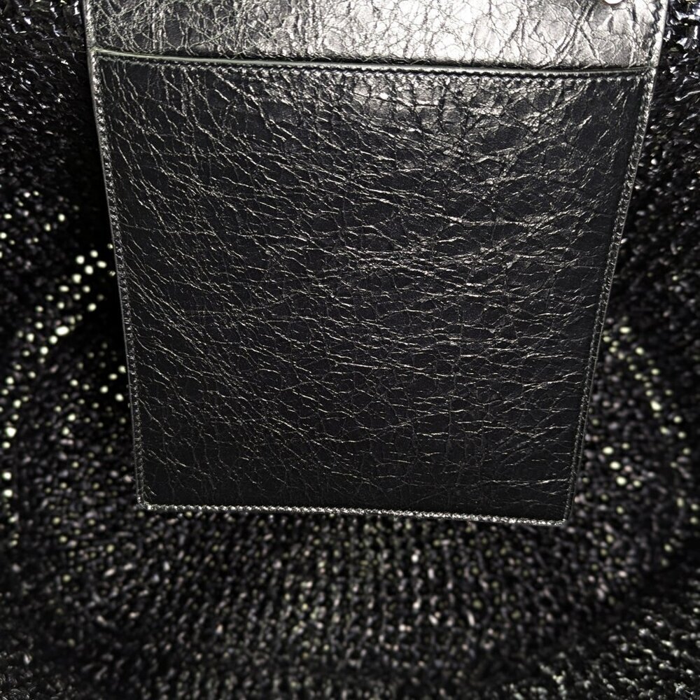 Balenciaga Women's Large Le Cagole Panier Black Raffia Tote Bag (MSRP $1,750) - Picture 8 of 13